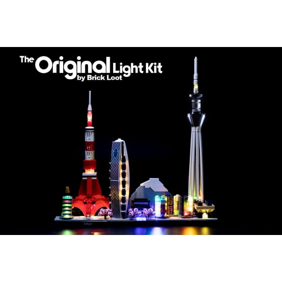 Brick Loot LED Lighting Kit for LEGO Architecture Tokyo Skyline Set 21051 - LEGO Set NOT Included