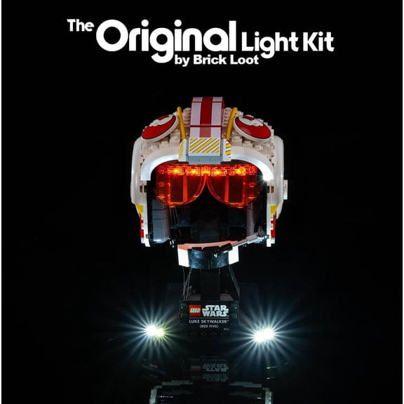 Brick Loot LED Lighting Kit for LEGO Star Wars Luke Skywalker (Red Five) Helmet (75327) - LEGO Set NOT Included