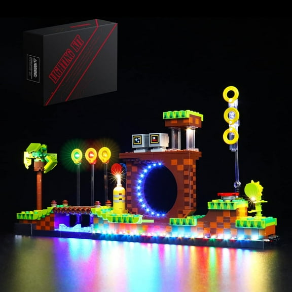 LED Lighting Kit for Lego Sonic Green Hill Zone (NO Model), Compatible With 21331 Play Set, Creative DIY Light Set for Hedgehog New 2022