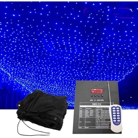 LED Lights Curtain Stage Star Light Curtain Backdrops Stage Starry Sky Cloth Background with DMX Control, for Wedding Christmas Party Club Decoration