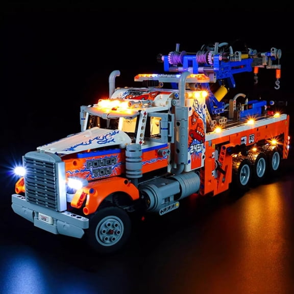 LED Lights Decorative Lamp, Compatible with Lego 42128 Mechanical Group Heavy Duty Trailer LED Building Blocks Decorative Lamp (LED Lights Only)
