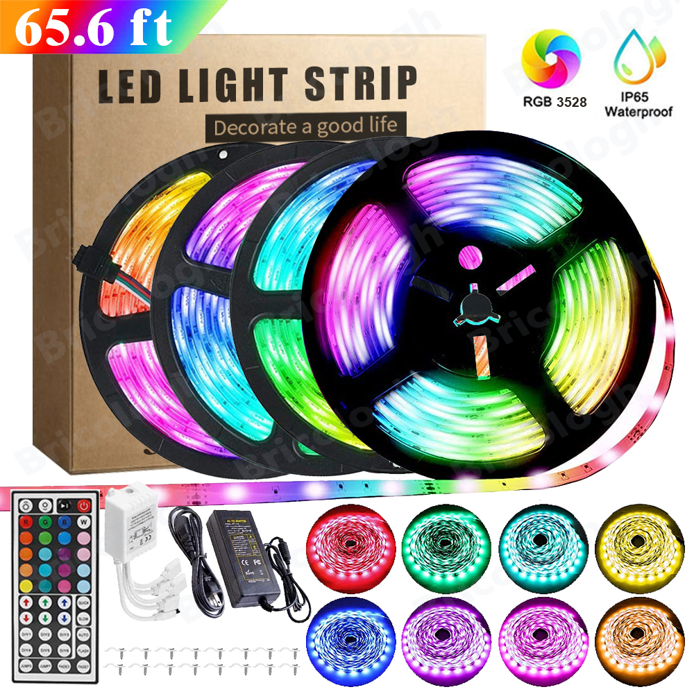 LED Lights Strip 65.6FT, Ultra-Long Music LED Strips Lights for Bedroom, Color Changing String Lights for Room Decor, Bedroom Decor, RGB Lights for Children's Room