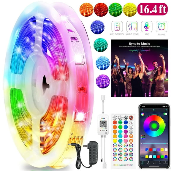 LED Lights for TV Led Backlight TV Lights, 9.8FT Led TV Lights for 30-60in TV, RGB USB Led Strip Lights for TV Led Lights Sync with Music Bluetooth APP Control Led Strip Lights for Bedroom
