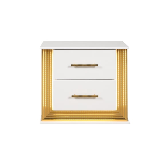LED Lights Touch / Bedside Bedroom / Contemporary Wood Nightstand