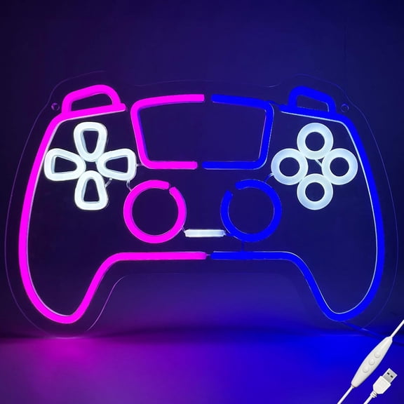 LED Lights Wall Decor 15.75 * 10.63in Gamer Controller Neon Sign