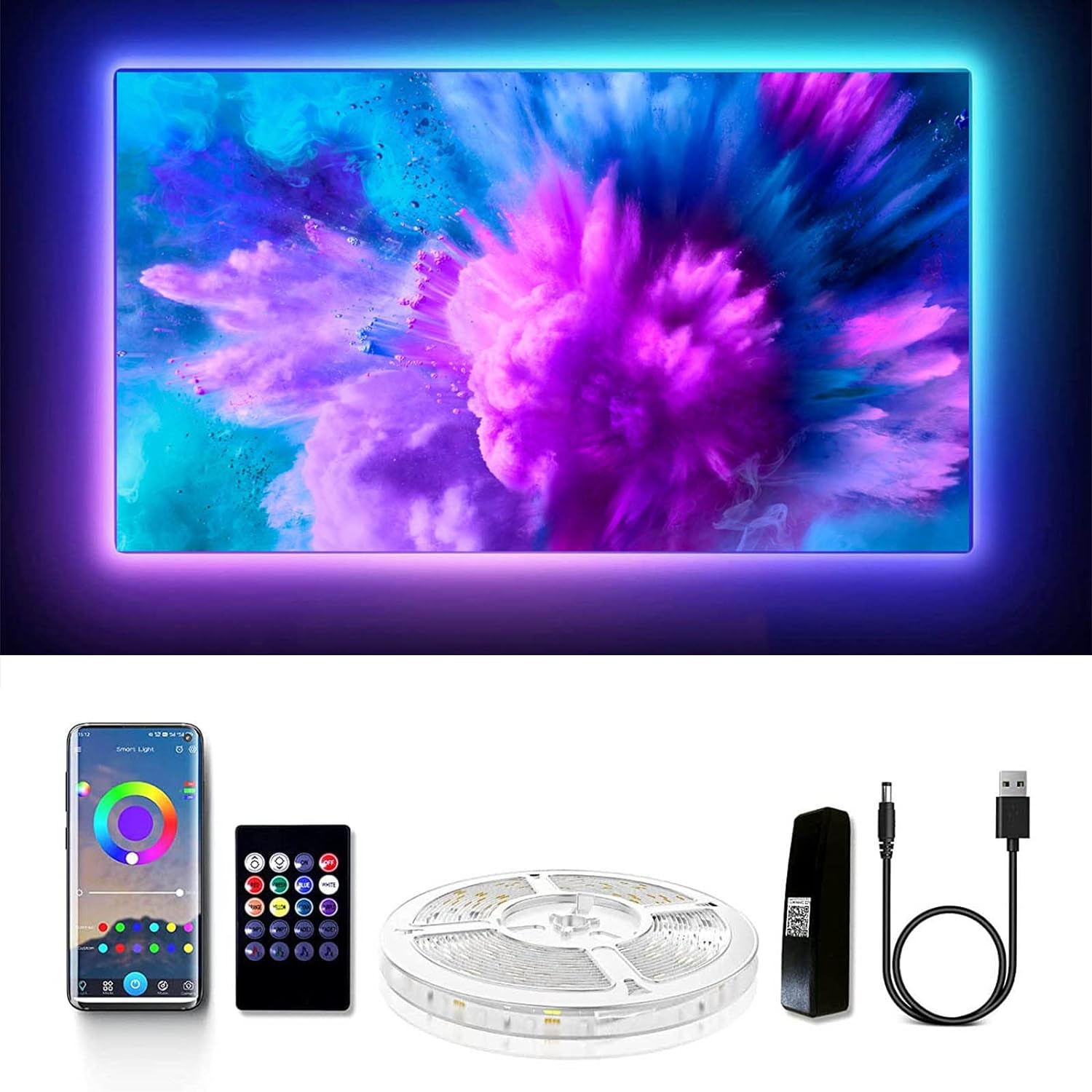 LED Lights for TV 5565 inch,TV Led Backlight,10ft TV Lights, USB