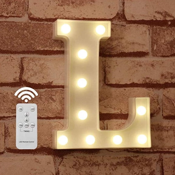 LED Lights with Remote,Dimmer & Timer, Alphabet Number Sign for Bedroom Wall Decor, Battery Powered Letter Lights for Wedding, Birthday