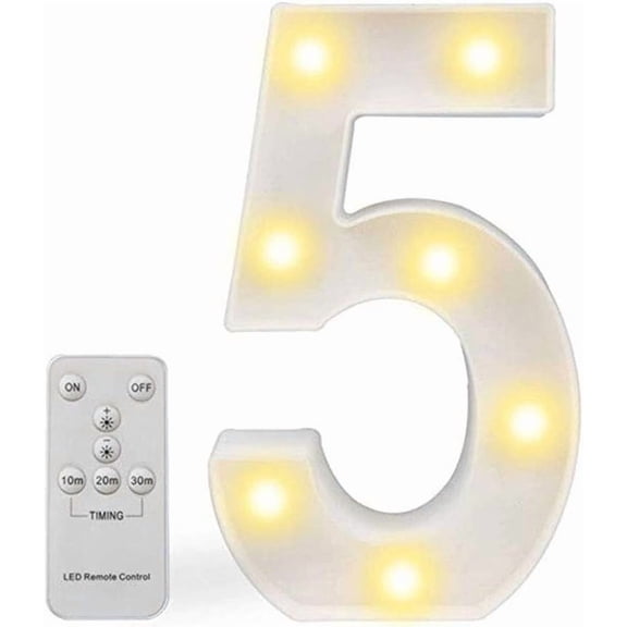 LED Lights with Remote,Dimmer & Timer, Alphabet Number Sign for Bedroom Wall Decor, Battery Powered Letter Lights for Wedding, Birthday