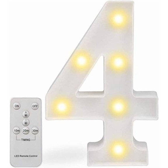 LED Lights with Remote,Dimmer & Timer, Alphabet Number Sign for Bedroom Wall Decor, Battery Powered Letter Lights for Wedding, Birthday