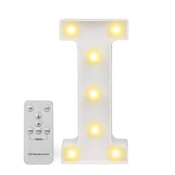 LED Lights with Remote,Dimmer & Timer, Alphabet Number Sign for Bedroom Wall Decor, Battery Powered Letter Lights for Wedding, Birthday