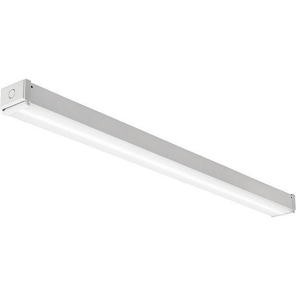 Sleek 4ft White Steel LED Surface Mount Strip Light, 4000K