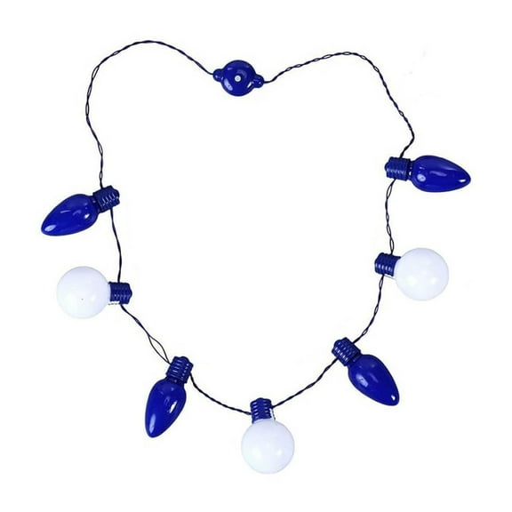 LED Lit Hanukkah Charm Necklace - Material, Dazzling Lights, Long - Lasting Battery, Adjustable Design (Multiple Colors/Blinking Modes), Lightweight, Festive Gift