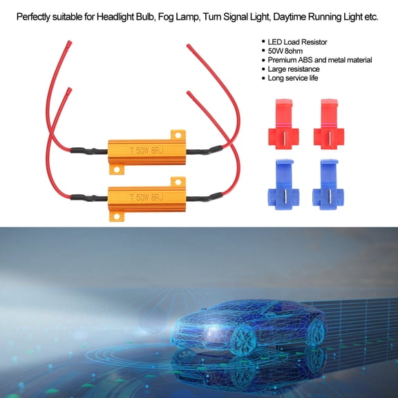 LED Load Resistor 50W 8 Ohm LED Load Resistor Fix Hyper Flash Turn Signal Blinker