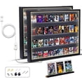 thumbnail image 1 of LED Lockable Sports Card Display Case with UV-Protected Acrylic for Baseball and Trading Cards (Horizontal, 2 Pack), 1 of 6