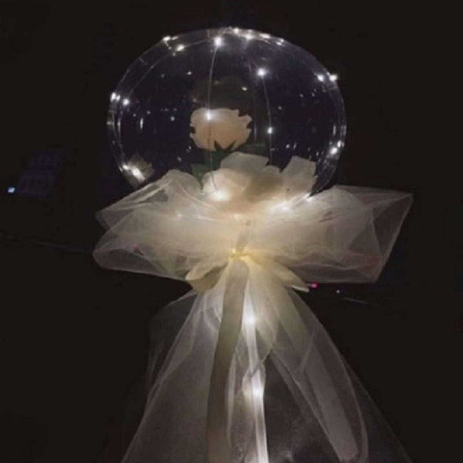 DIY Balloons With Lights Wholesale With Rose Flower Bouquet Birthday  Wedding Decoration Transparent Flowers Balls Luminous Bobo Balloon WLY  BH4647 From Besgohouseware, $3.75