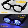 thumbnail image 1 of LED Luminous Glasses,Light Up Rechargeable Glow Eyewear with One Button Control Futuristic Party Accessory,Cosplay Festival Rave Light Glasses for Concert Nightclub Halloween Event-C, 1 of 2