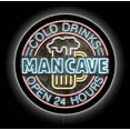 thumbnail image 1 of Desperate Enterprises LED Man Cave Neon Sign 23 Inch Round Backlit Acrylic Wall Decor Multicolor Indoor Corded Electric LED Wall Sign, 1 of 1