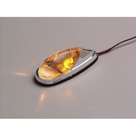 LED MARKER LIGHTS, MINI-FLUSH MT. CHROME BODY, AMBER (1 LED) W