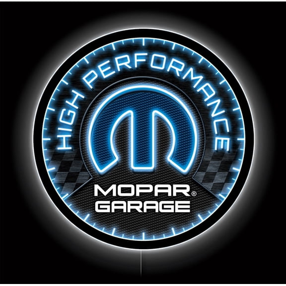 Desperate Enterprises LED Mopar Garage Neon Sign 23 x 18 Inch Backlit Acrylic Wall Decor Multicolor Indoor Corded Electric LED Wall Sign
