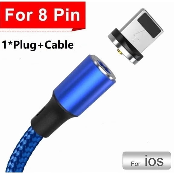 LED Magnetic USB Cable Fast Charging Magnet Micro USB Type C Cable Sync Data Cable Compatible with IPhone Samsung HuaWei Xiaomi