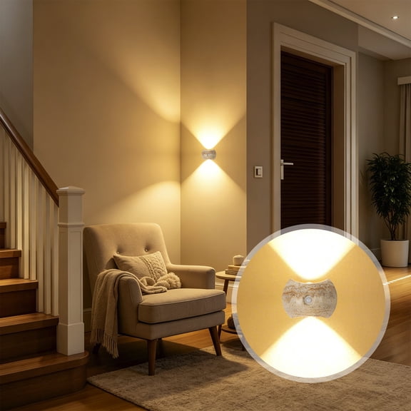 LED Magnetic Wall Washer Light USB Rechargeable Picture Light No Drill Installation Tool for Bedroom Living Room Office Art Decor 4.33x3.15x1.97in