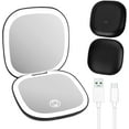 LED Makeup Mirror Portable 3.5" Rechargeable, 1X/10X Magnification, 3