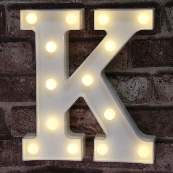 LED Marquee Letter Lights Sign, Light up Alphabet Letter for Home Party Wedding Decoration K