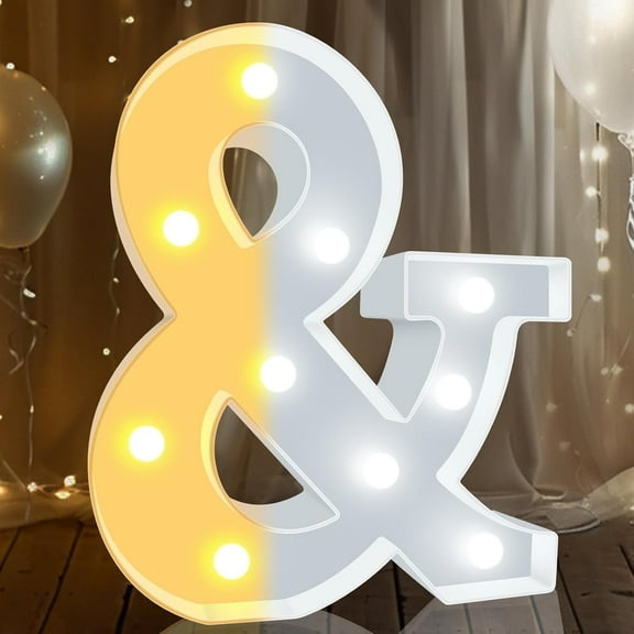 LED Marquee Letter Lights Sign, Warm White and Cool White, Light up Alphabet Letter for Wedding Home Party Bar Decoration &