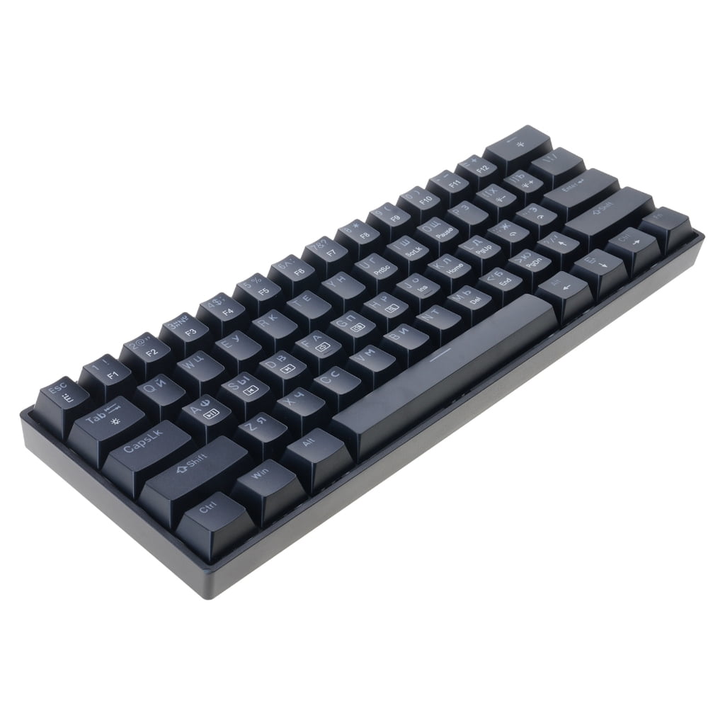 LED Mechanical Keyboard Hot Swappable Gaming Keyboard Corded Keyboard 61 Key Gaming Keyboard for Computer Laptop