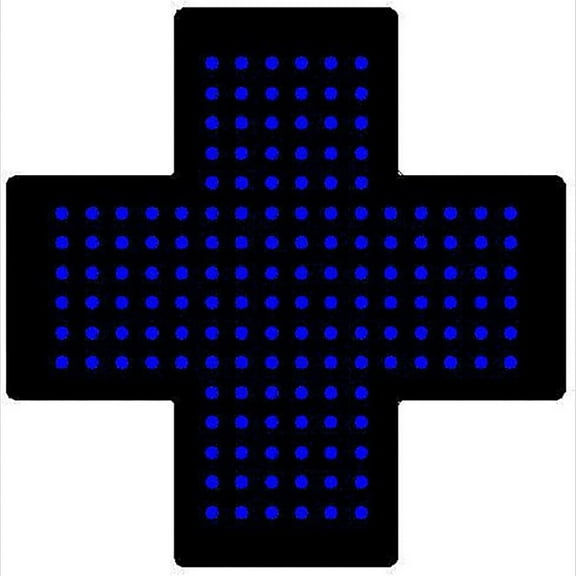 LED Medical Cross Sign, 13.7'' X 13.7'' Pharmacy Cross Sign Lamp, Neon Signs Cross Neon Light with Pull Seitch and 3 Modes-Always On, Flashing and Overall Flashing, for Pharmacies, Hospitals, Church