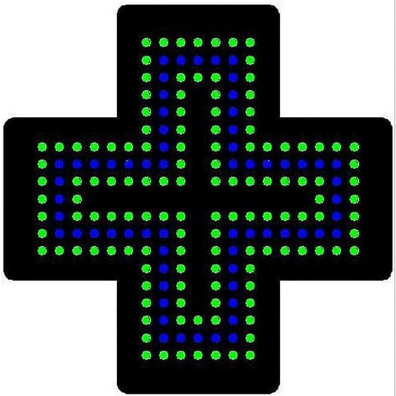 LED Medical Cross Sign, 13.7'' X 13.7'' Pharmacy Cross Sign Lamp, Neon Signs Cross Neon Light with Pull Seitch and 3 Modes-Always On, Flashing and Overall Flashing, for Pharmacies, Hospitals, Church