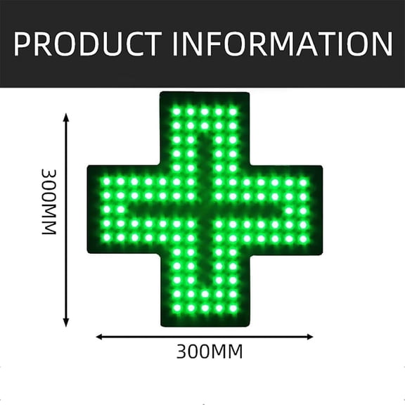 LED Medical Cross Sign, 13.7'' X 13.7'' Pharmacy Cross Sign Lamp, Neon Signs Cross Neon Light with Pull Seitch and 3 Modes-Always On, Flashing and Overall Flashing, for Pharmacies, Hospitals, Church