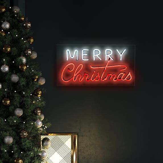 Northlight LED Merry Christmas Neon Lighted Wall Sign - 17"