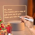 thumbnail image 1 of LED Message Board Night Light, Reusable USB Creative Interactive Desk Lamp for Bedroom Bedside Table Office Decor, Personalized Writing Drawing Board for Home School Use, 1 of 6