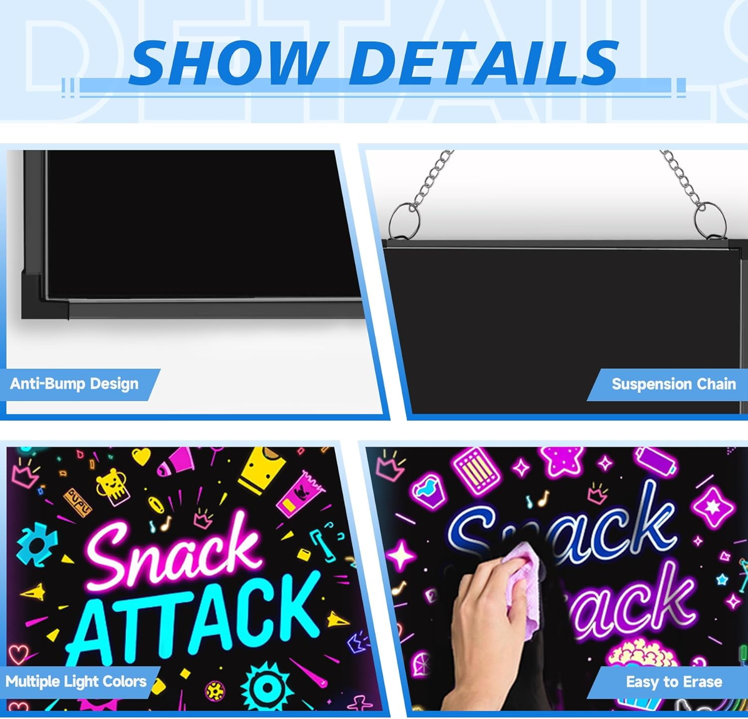 LED Message Writing Board, 28”x 20