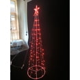 thumbnail image 1 of LED Metal Decorative Tree with Top Star - Red, 1 of 3