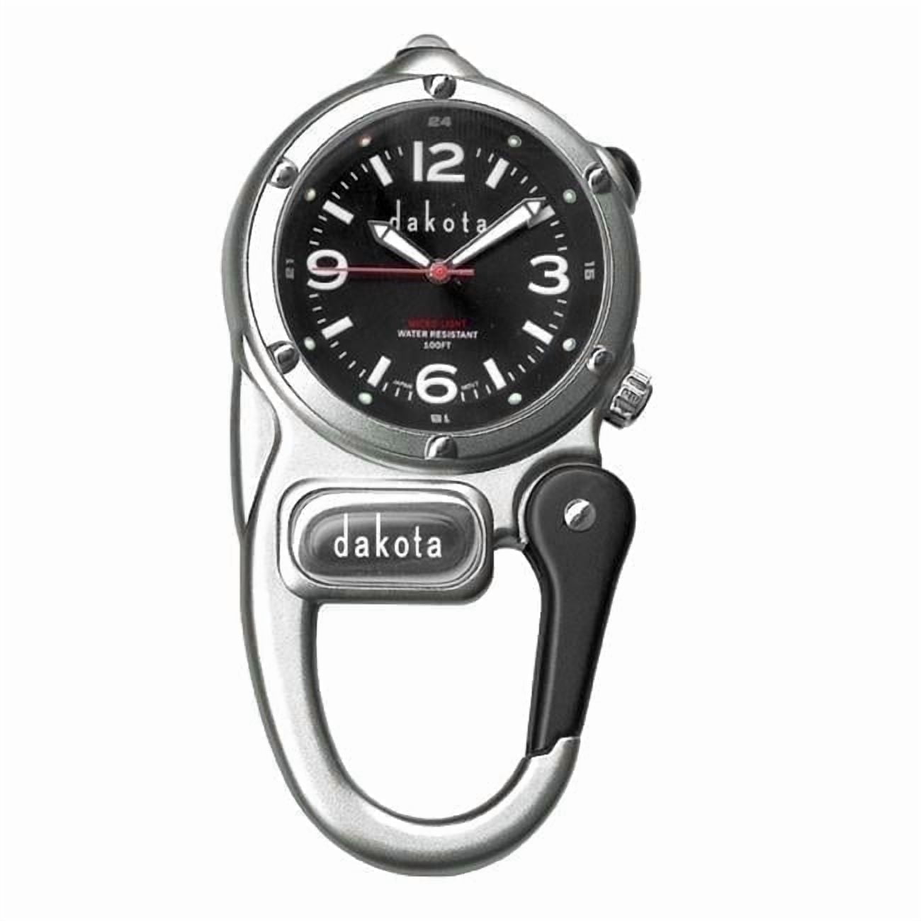 Dakota Mini Clip Microlight, Quality Pocket and Fob Watch, Durability Outdoor Gifts for Men, Use for Hunting, and More, LED Flashlight, Clip on Watch