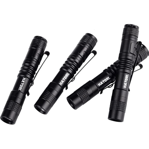 LED Mini Flashlight, Bright Small Handheld Pocket Flashlights Tactical High Lumens Pen Light for Camping, Outdoor, Emergency, 4 Pack(3.55Inch)