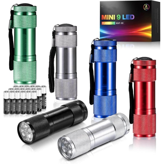 LED Mini Flashlights, Super Bright Flashlight with Lanyard, Assorted Colors - Tac Torch Light for Night Reading, Power Outages, Camping
