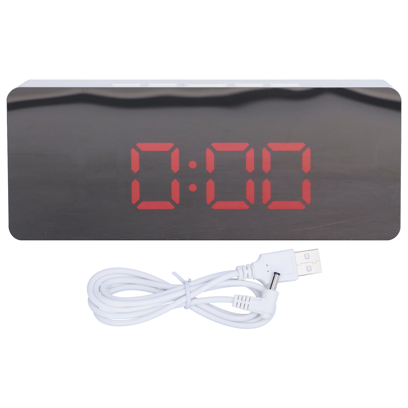 LED Mirror Alarm Clock Digital Clock with Snooze Mode for Bedroom Living Room Home Office Decor