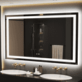 LED Lighted Vanity Bathroom Mirror with AntiFog and Dimmable Memory