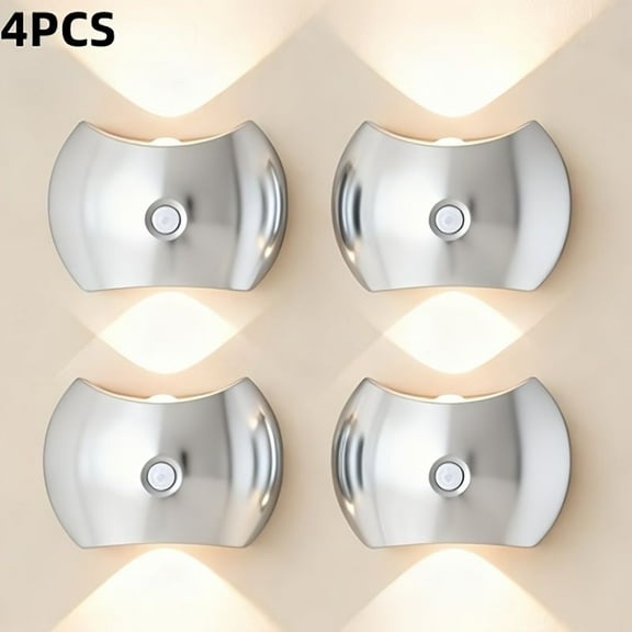LED Modern Indoor Wall Light with Motion Sensor, USB Rechargeable Magnetic Wall Sconce, 3 Color Temperature Modes 2700K 4500K 6500K, Portable Tool-Free Installation for Bedroom Living Room Hallway