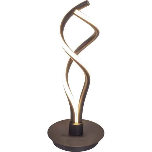LED Modern Table Lamp Dimmable Spiral Bedside Table Lamp Minimalist Lighting Desk Light for Bedroom, Living Room Office 6000K-6500K Warm White H19inch