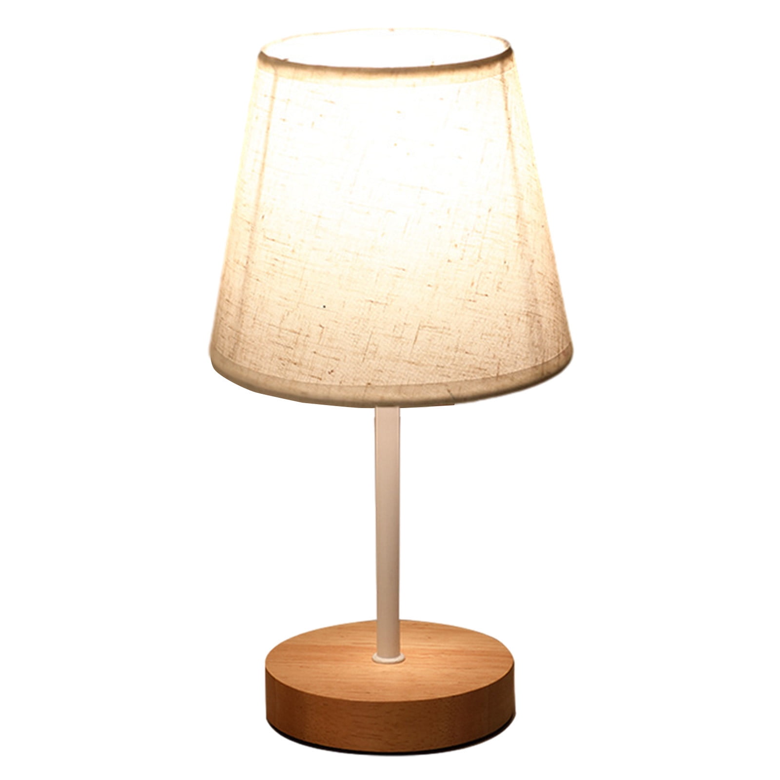 LED Modern Table Lamp, Nightstand Desk Lamp, Bedside Lamp with Wood ...