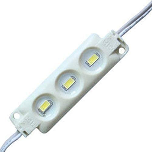 LED Module 12V Cool White 3 LED Module for Letter Sign Billboard Light, DIY Indoor Outdoor Waterproof 5730 SMD for inflatables Decorations(20Pcs/Pack)