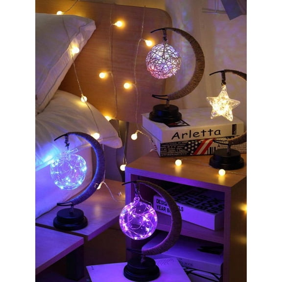 LED Moon Lamp, Kids Night Light Galaxy Lamp, Hanging Moon Lamp Magic Moon Night Light, Remembrance Gift for Home Decorations (Powered by USB)