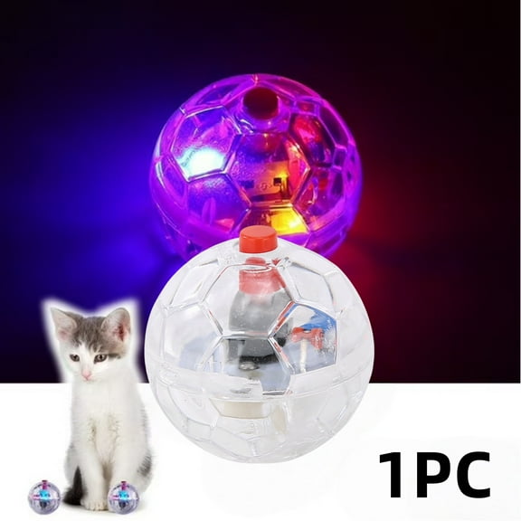LED Motion Activated Cat Ball - 1pcs Light Up Cat Toys, Interactive Exercise for Cats & Dogs