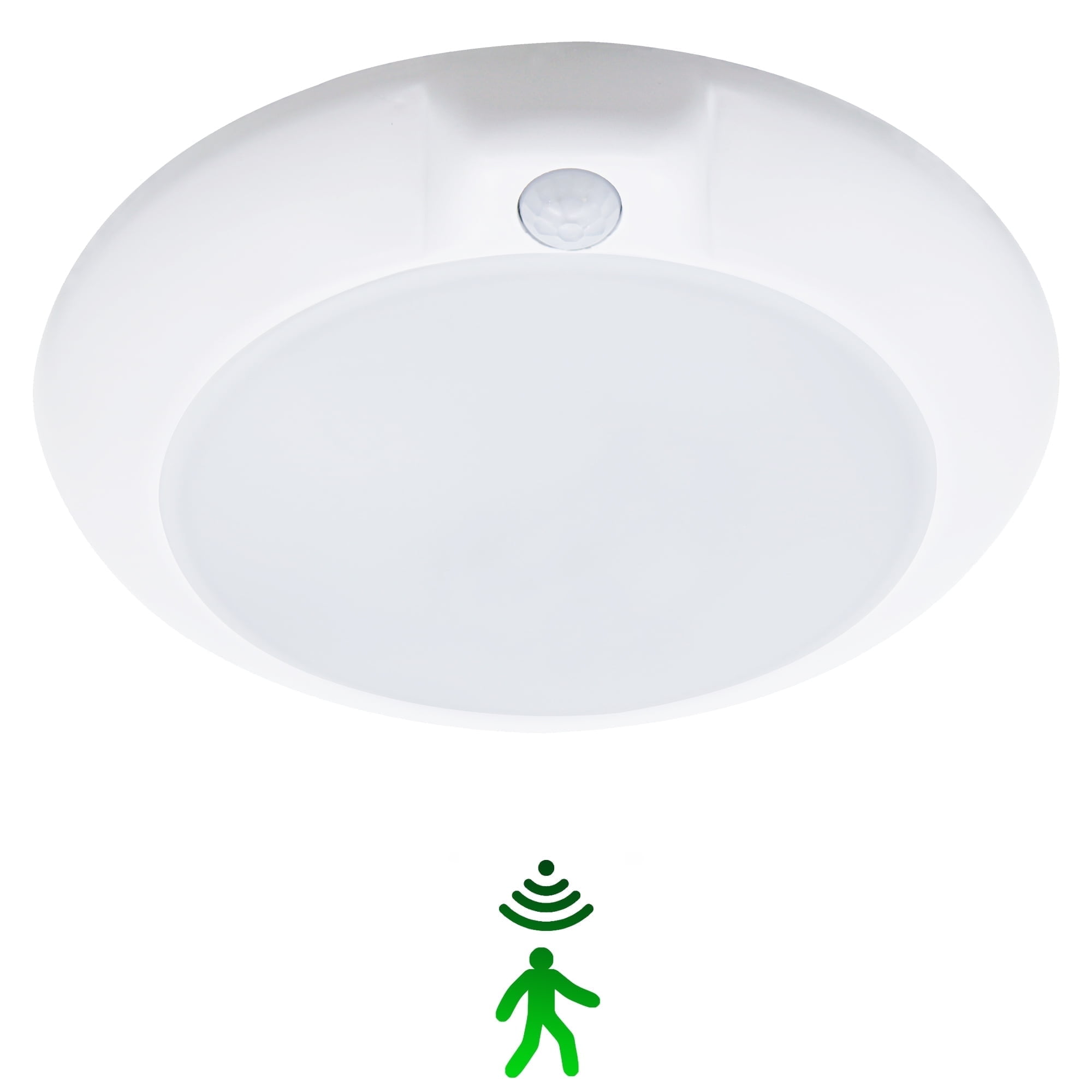 LED Motion Sensor Flush Mount Ceiling Lighting Fixture, 6.5 inch 120V LED Closet Motion Sensor Light, 3000K Round Lighting Fixture for Stairs Closet Rooms Porches Basements Hallways Pantries