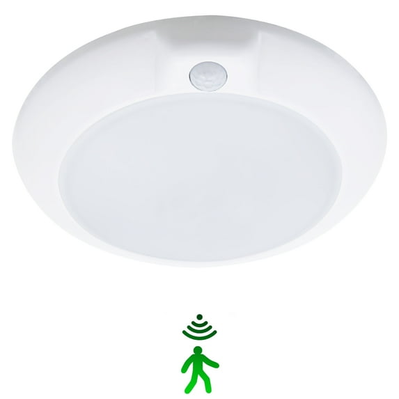 LED Motion Sensor Flush Mount Ceiling Lighting Fixture, 6.5 inch 120V LED Closet Motion Sensor Light, 3000K Round Lighting Fixture for Stairs Closet Rooms Porches Basements Hallways Pantries