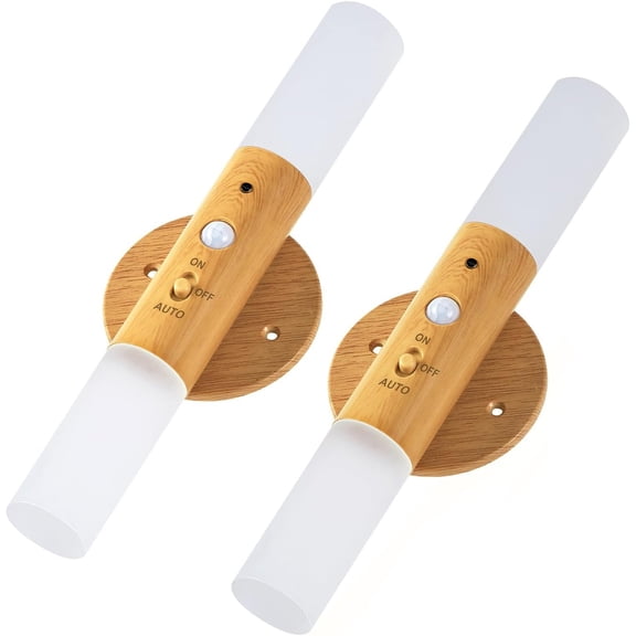 LED Motion Sensor Lights Operated Wall Sconces Set of 2 Rechargeable Picture Art Light 360? Rotation Corner Lamps for Gallery Stairway Living Room Bedroom